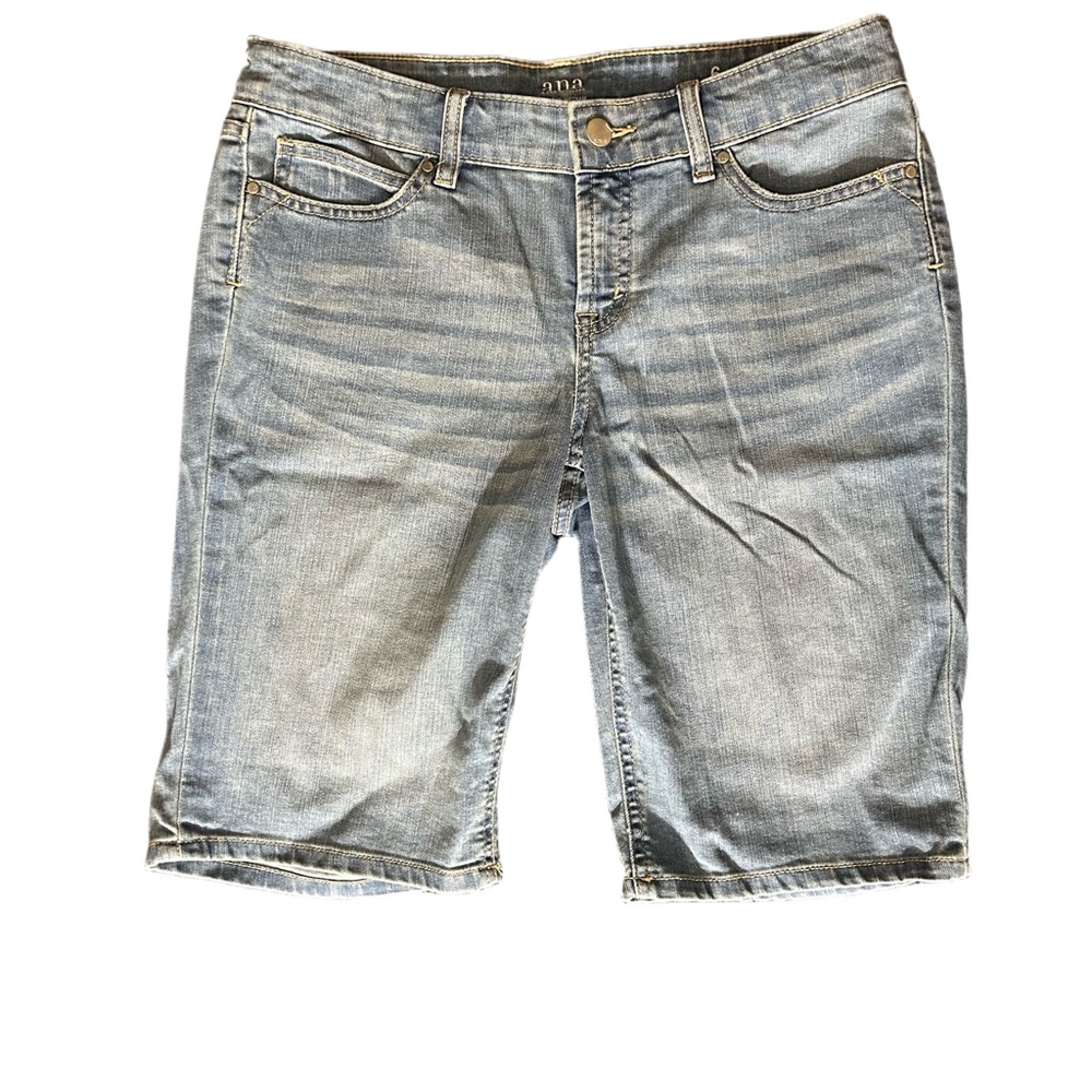 a.n.a Classic Blue Denim Bermuda Shorts